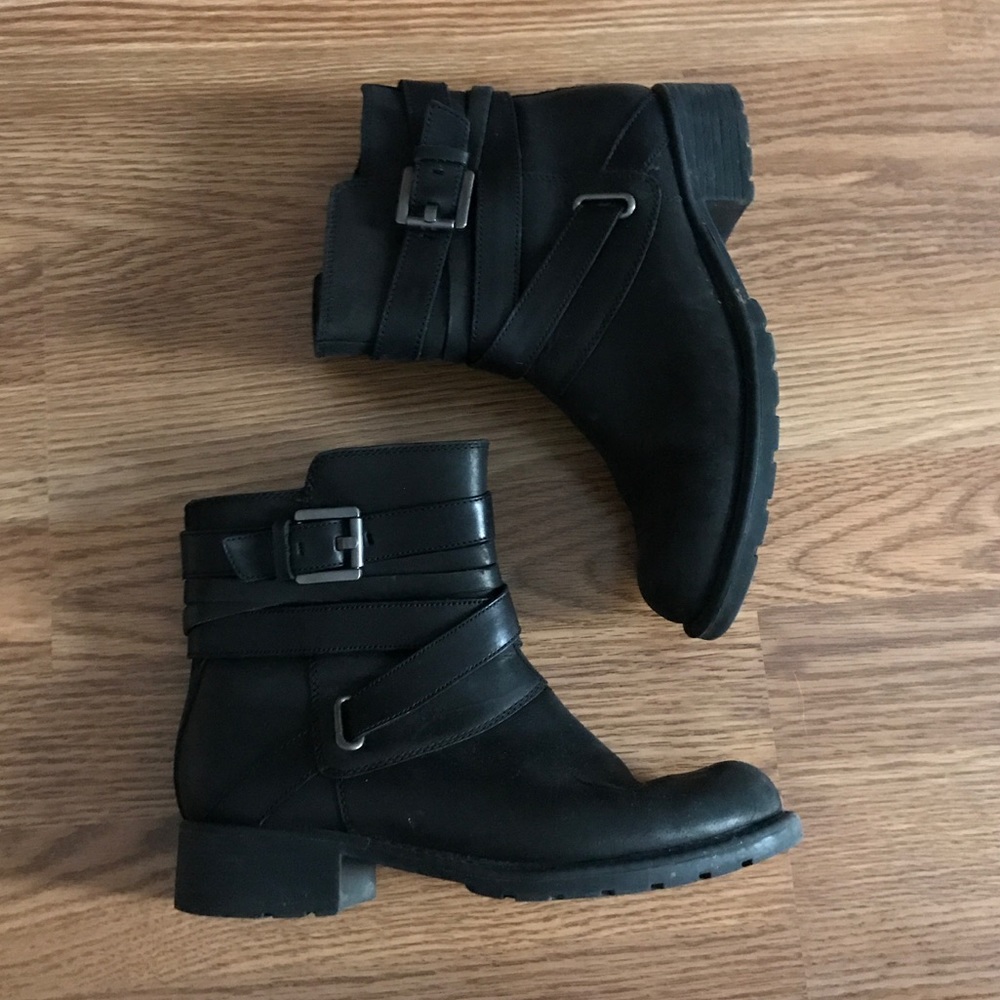 Clarks leather Moto boots